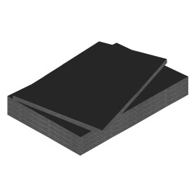 Schaumstoffplatte 10 mm - A3, schwarz - 5er Pack