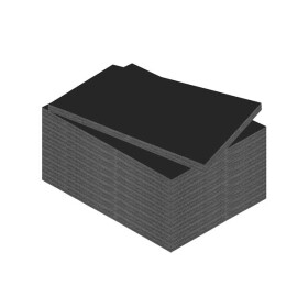 Schaumstoffplatte 10 mm - A4 , schwarz - 10er Pack
