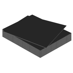Schaumstoffplatte 3 mm - 50x70 mm, schwarz  - 15er Pack