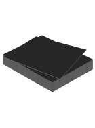 Schaumstoffplatte 3 mm - 50x70 mm, schwarz  - 15er Pack