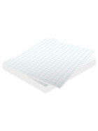 Schaumstoffplatte 5 mm - 70x100 mm, weiß  selbstklebend - 10er Pack