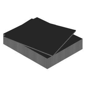 Schaumstoffplatte 5 mm - 50x70 mm, schwarz  - 15er Pack