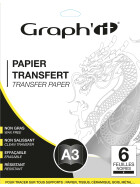 GRAPHIT Transfer Papier A3 - 6 Blatt schwarz
