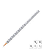 Bleistift GRIP 2001 silbergrau - 5 Härtegrade
