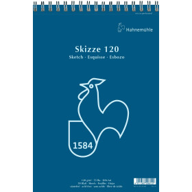 Spiral-Skizzenblock A4 - 50 Blatt 120 g/qm