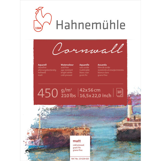 Aquarellblock "Cornwall" 42 x 56 cm - 10 Blatt, 450 g/qm, matt