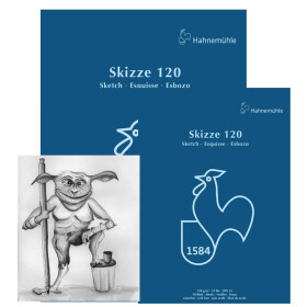 Skizzenblock 120 g/qm, 50 Blatt - 5 Formate