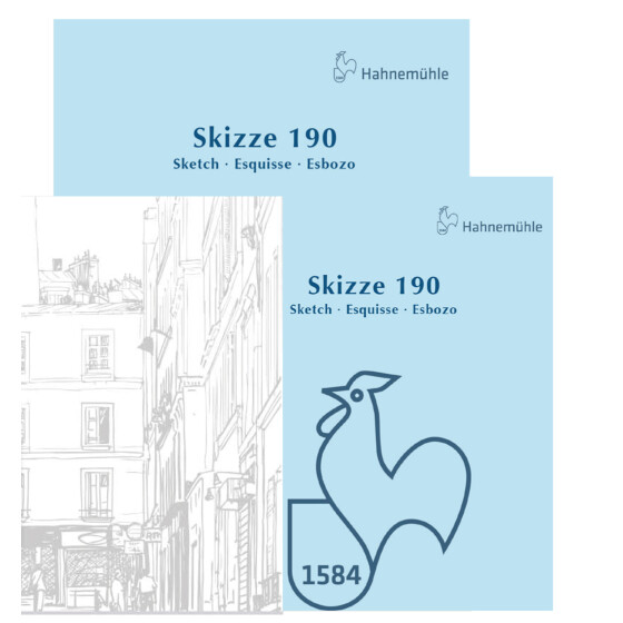 Skizzenblock 190 g/qm, 50 Blatt - 5 Formate