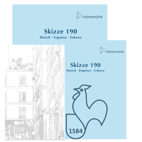 Skizzenblock 190 g/qm, 50 Blatt - 5 Formate