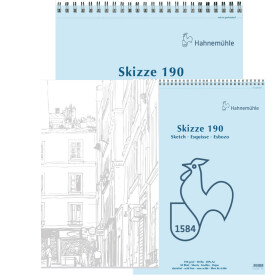 Spiral-Skizzenblock 50 Blatt 190 g/qm - 3 Formate