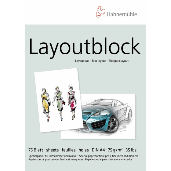Marker Layout-Block A4 - 75 Blatt, 75 g/qm
