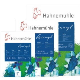 Acrylmalblock 20 Blatt, 330 g/qm - 3 Formate