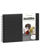 Spiral-Skizzenbuch Manga & Illustration A5 quer- 75 Blatt, 80 g/qm