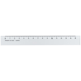 Lineal 15 cm mm-Teilung, glasklares Plexiglas