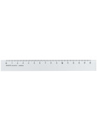 Lineal 15 cm lang, mm-Teilung, glasklares Plexiglas