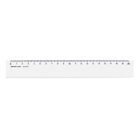 Lineal 20 cm mm-Teilung, glasklares Plexiglas