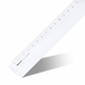 Lineal 20 cm mm-Teilung, glasklares Plexiglas