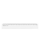 Lineal 20 cm lang, mm-Teilung, glasklares Plexiglas