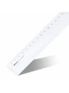 Lineal 20 cm lang, mm-Teilung, glasklares Plexiglas