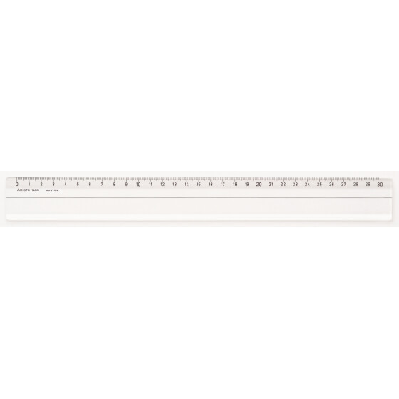 Lineal 30 cm mm-Teilung, glasklares Plexiglas