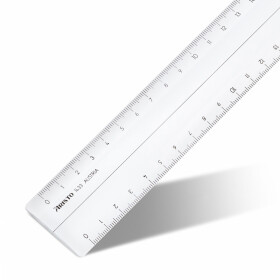 Lineal 30 cm mm-Teilung, glasklares Plexiglas