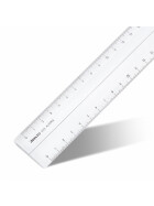 Lineal 30 cm mm-Teilung, glasklares Plexiglas