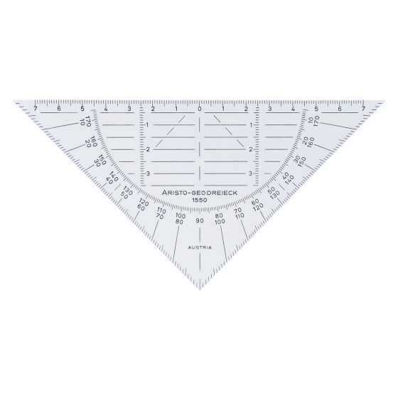 Geodreieck 16 cm transparent, biegsam, bruchsicher, ohne Facette