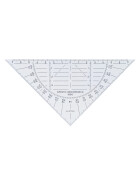 Geodreieck 16 cm transparent, biegsam, bruchsicher, ohne Facette