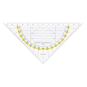 Geodreieck 16 cm mit Facette und Tuschenoppen, Plexiglas