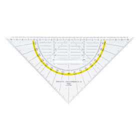 Geodreieck 22,5 cm mit Griff, Facette und Tuschenoppen,...