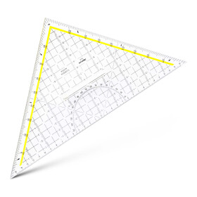 TZ-Dreieck 32,5 cm mit Griff, Facette und Tuschenoppen, Plexiglas
