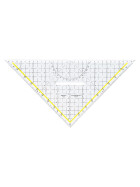TZ-Dreieck 32,5 cm mit Griff, Facette und Tuschenoppen, Plexiglas