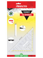 TZ-Dreieck 32,5 cm mit Griff, Facette und Tuschenoppen, Plexiglas