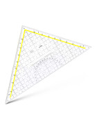 TZ-Dreieck 32,5 cm mit Griff, Facette und Tuschenoppen, Plexiglas