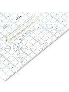 TZ-Dreieck 32,5 cm mit Griff, Facette und Tuschenoppen, Plexiglas