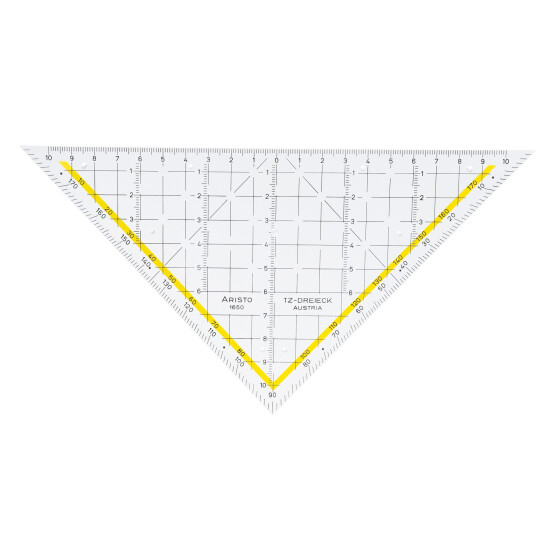 TZ-Dreieck 22,5 cm ohne Facette, mit Tuschenoppen, Plexiglas