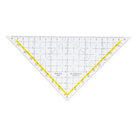 TZ-Dreieck 22,5 cm ohne Facette, mit Tuschenoppen, Plexiglas