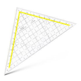 TZ-Dreieck 22,5 cm ohne Facette, mit Tuschenoppen, Plexiglas