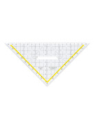 TZ-Dreieck 22,5 cm mit Griff, Facette und Tuschenoppen, Plexiglas