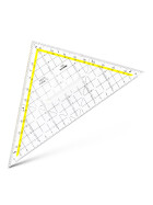 TZ-Dreieck 22,5 cm mit Griff, Facette und Tuschenoppen, Plexiglas