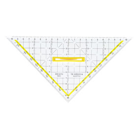 TZ-Dreieck 22,5 cm Griff lösbar, Facette, Tuschenoppen, Plexiglas