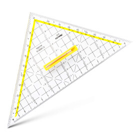 TZ-Dreieck 22,5 cm Griff lösbar, Facette, Tuschenoppen, Plexiglas