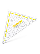 TZ-Dreieck 22,5 cm Griff lösbar, Facette, Tuschenoppen, Plexiglas