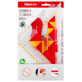TZ-Dreieck 25 cm mit Geosaver Geodreieck 1650/4 mit Geosaver