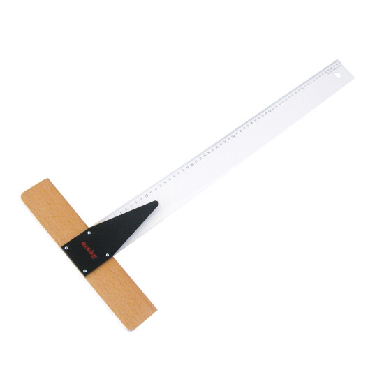 Reißschiene 60 cm mit Teilung, glasklares Plexiglas