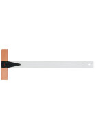 Reißschiene 70 cm ohne Teilung, glasklares Plexiglas