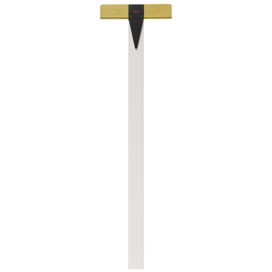 Reißschiene 100 cm mit Teilung, glasklares Plexiglas