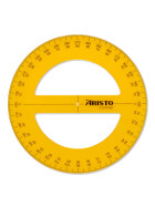 Contrast Vollkreis-Winkelmesser 360 Grad, Durchmesser 12cm, orange