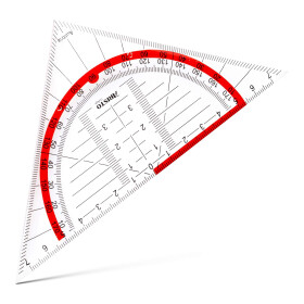 Geometrie Dreieck 16 cm ohne Griff, Facette, Tuschenoppen, Polysterol