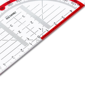 Geometrie Dreieck 16 cm ohne Griff, Facette, Tuschenoppen, Polysterol